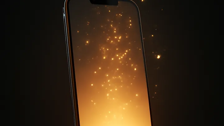 PISJILI COM Modern phone with glowing screen